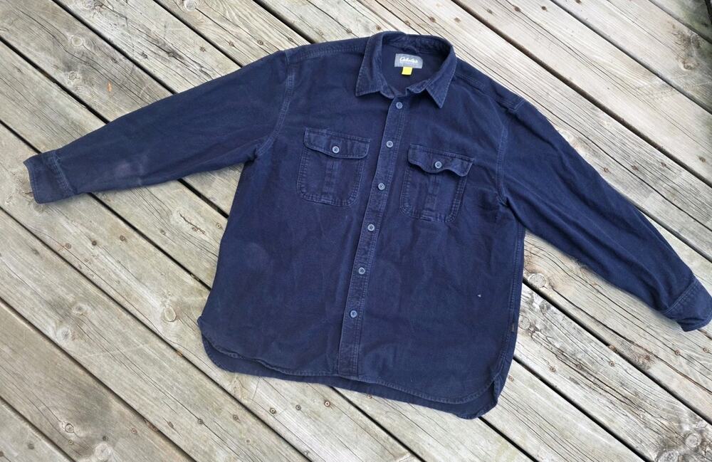 Cabela's Men's Heavy Work Flannel Size XL 100% Cotton Dual Chest Pockets Vintage